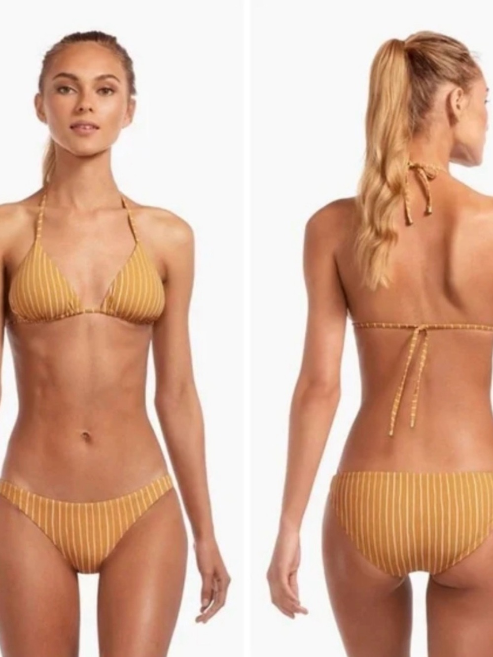 Vitamin A Yellow Striped Bikini